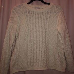 Madewell Merino Wool Cable Knit Sweater